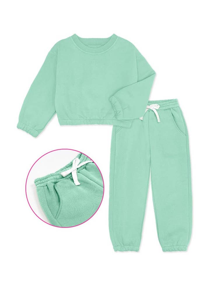 Cutie Patootie Clothing - Wholesale Activewear Set - Kids - GKSS-22-3002B Girl's 2 pc Pant Jog Set