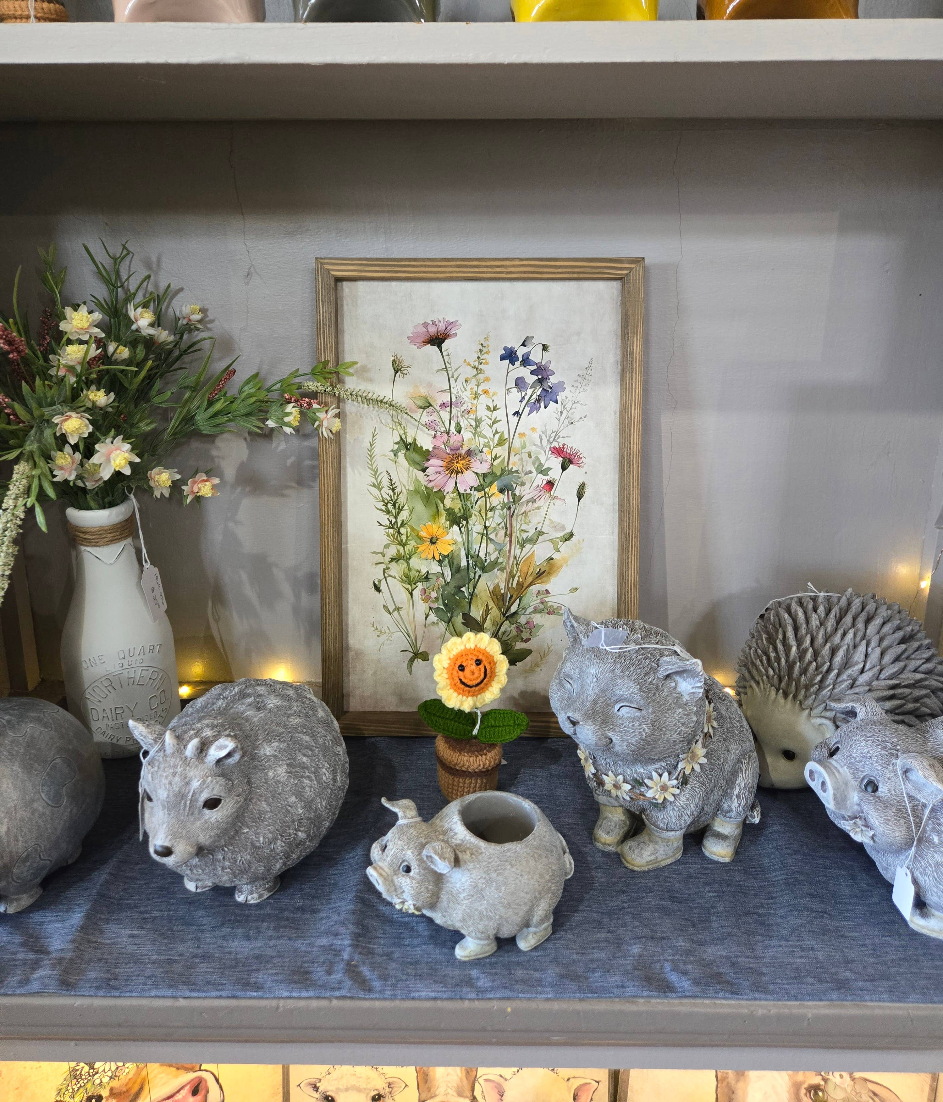 Hangout Home - Vente Affiche d'art - Fleurs sauvages cueillies - Art sur toile avec fleurs encadrées - Ferme2