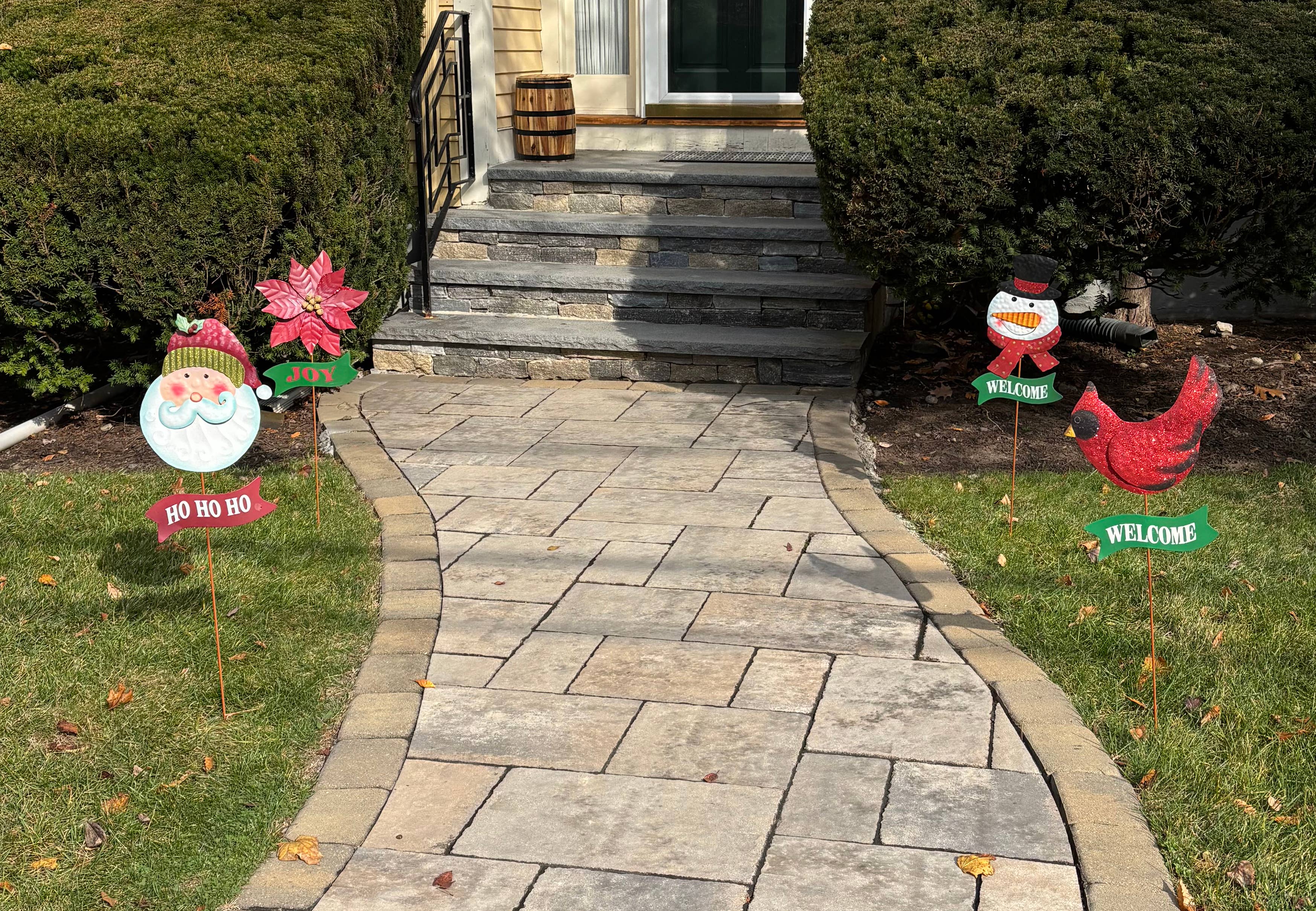 WORTH IMPORTS - Wholesale Garden/Lawn Stake - 37" Metal Christmas Design Outdoor Yard Stake With Sign1