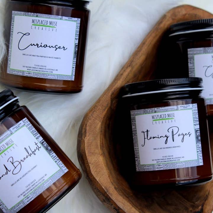 6 pc Soy Book Lovers Candles Best Sellers Bundle for wholesale by Misplaced Muse Creative