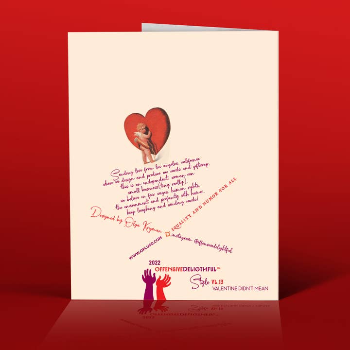offensivedelightful - Wholesale Valentine's Day Card - VALENTINE DOESN'T MEAN SHIT!... valentine card1