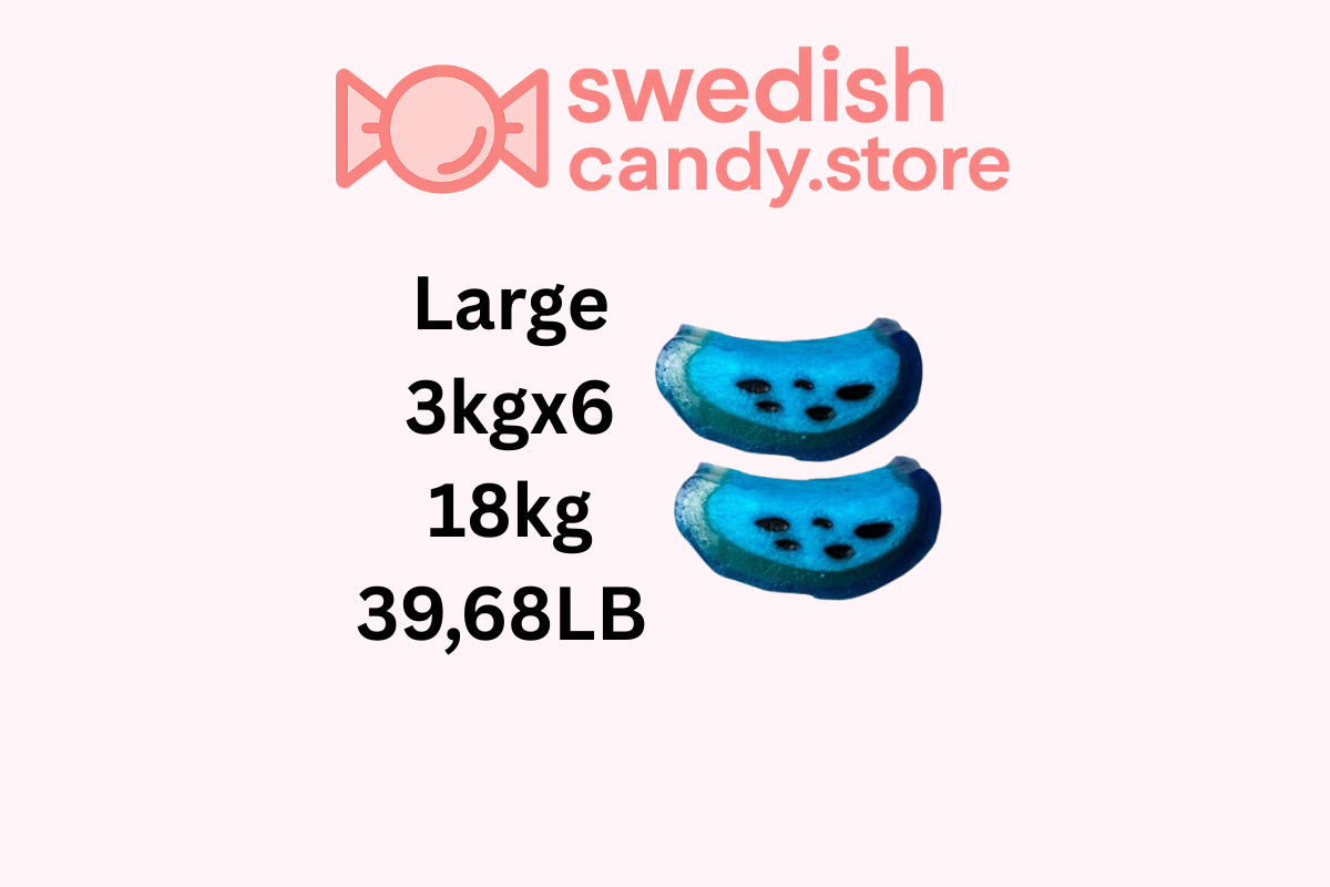 Swedish Candy.Store - Swedish Candy - Wholesale Gummy - Blå hallonlakritsskivor 3 kg/6,61 lb2