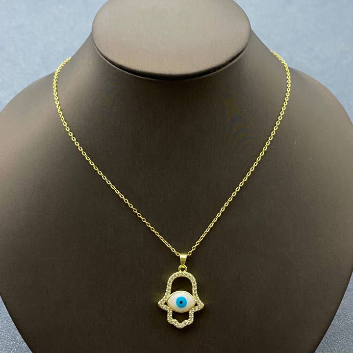 Mio Queena - Vendita all'ingrosso Collana con ciondolo/pendaglio - Collana con ciondolo Mano di Fatima in strass9