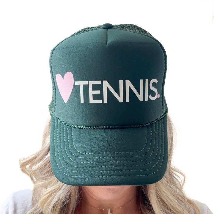 Heart TENNIS Trucker Hat for wholesale by The Après Allstars