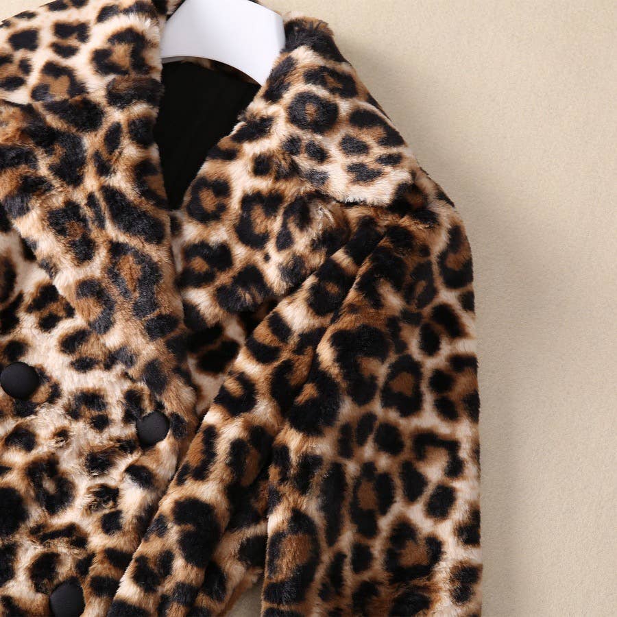 mehrfarbig SY335 Doppelreihiger Plüsch-Langmantel für den Winter mit Leopardenmuster für den Großhandel auf Faire3