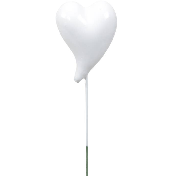 Cuore in polistirolo « Milo » da infilare, H 5 cm, bianco per la vendita all'ingrosso da parte di Vosteen