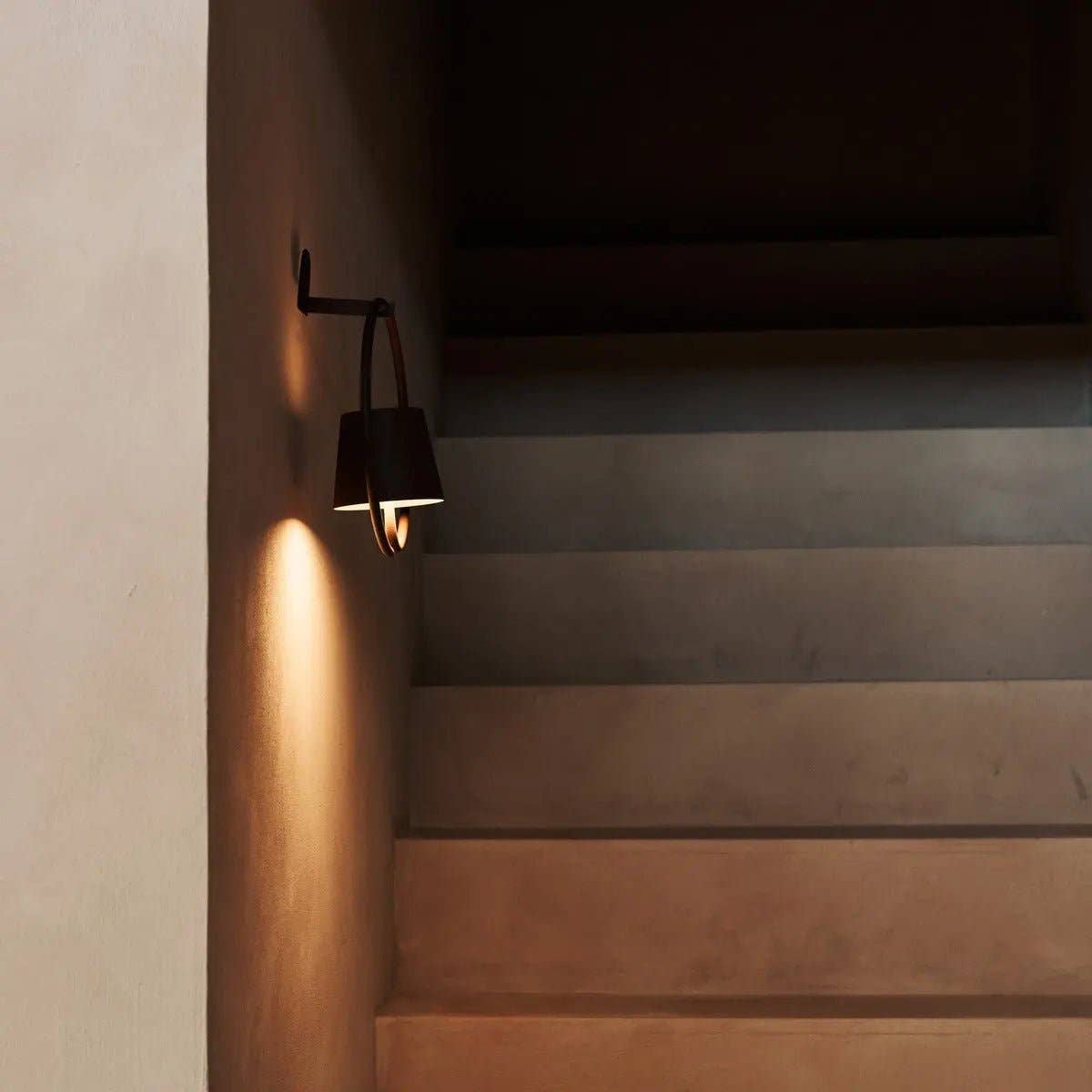 Tavellio - Wholesale Sconce - Cielo Dark Brown Rechargeable Metal Wall Lamp – Cordless, Dimmable, and Stylish5