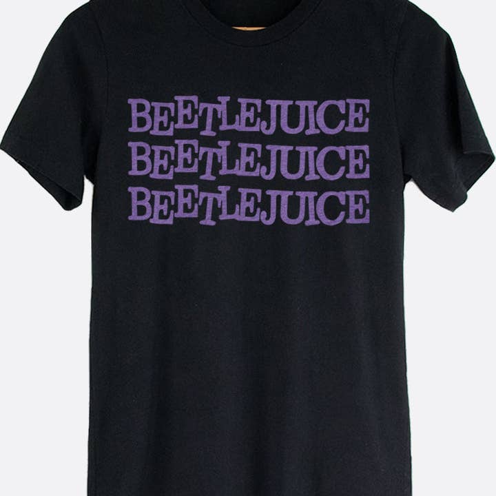 Beetlejuice Halloween Funny Movie Graphic Tee Shirt for wholesale by Johnny Threads