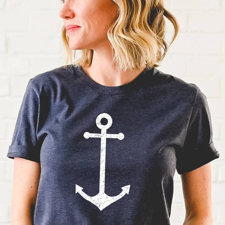 Anchor T-shirt - Anchor Shirt - Lake Shirt - Beach Shirt for wholesale by Humm & Willow