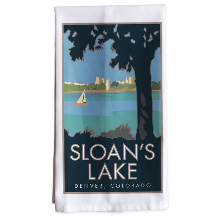 Sloan's Lake, Colorado -Torchon pour la vente par Travel Posters by M&W Design Co