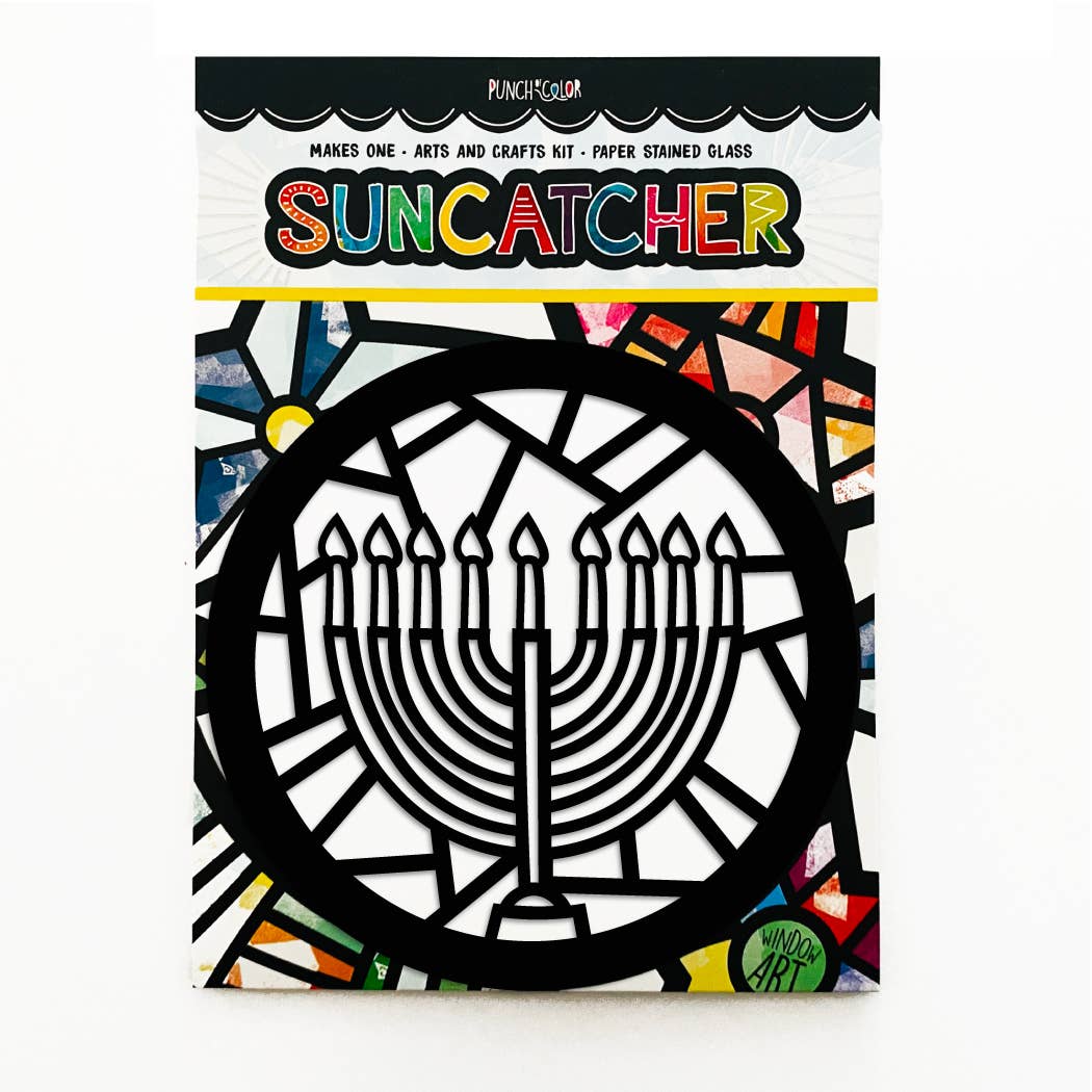 Punch of Color - Wholesale DIY Craft Kit - Kids - Menorah Suncatcher Kit1
