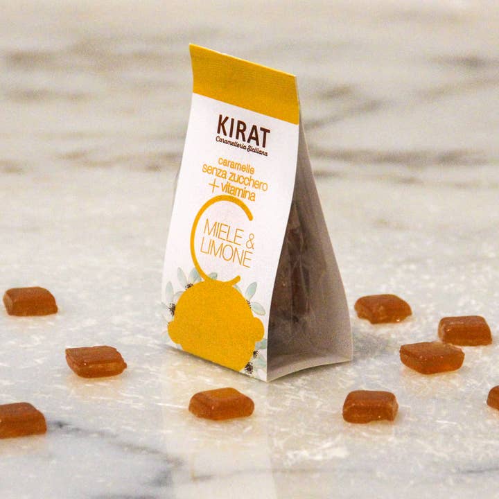 Zuckerfreie Bonbons mit Honig und Zitrone 40gr für den Großhandel von Kirat