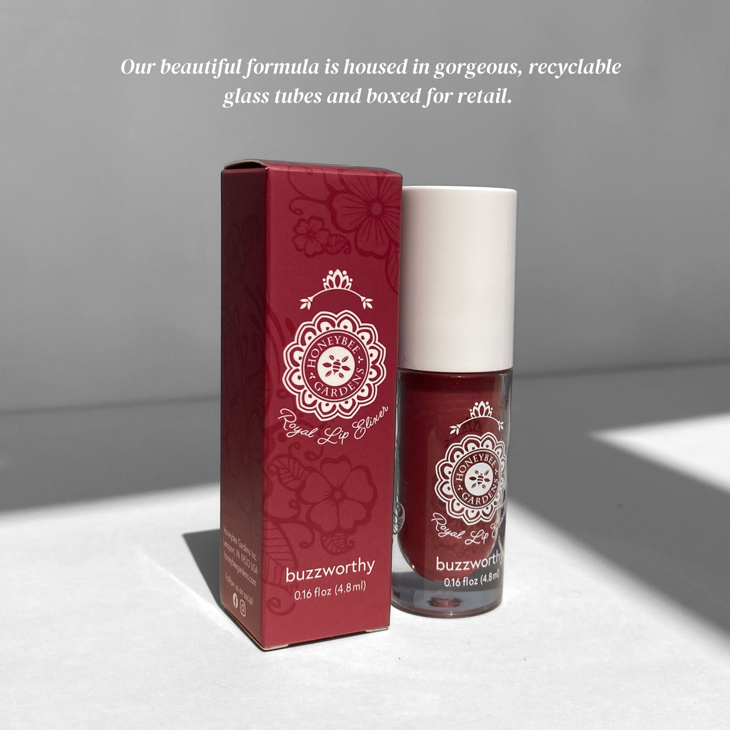 Honeybee Gardens Natural Cosmetics & Body Care – Gloss labial por atacado – Elixir Lábio Real Honeybee Gardens5