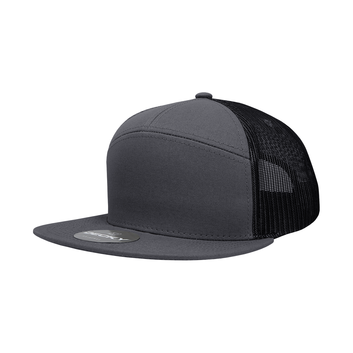 The Park Wholesale - Wholesale Trucker Hat - Unisex - Decky 1133 Blank 7 Panel Trucker Flat Bill Snapback Hat29