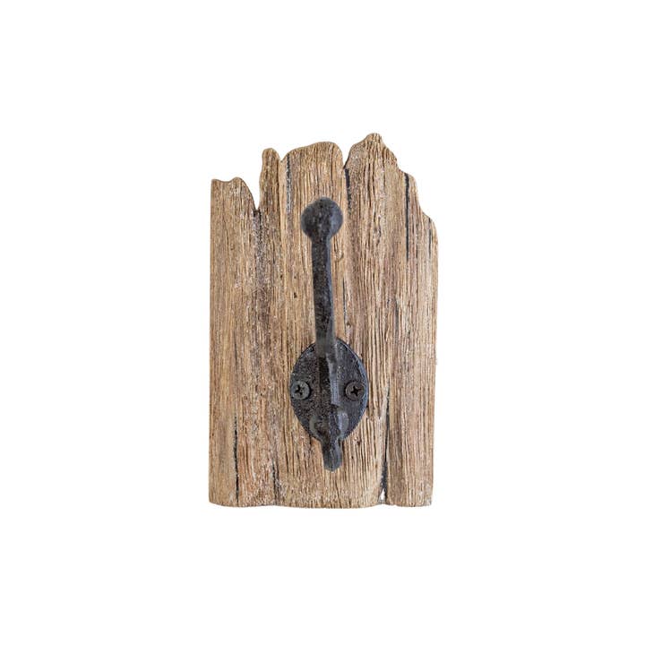 Foreside Home & Garden - Wholesale Wall Hook - SALE - Gabriella Wall Decor Hook Natural Wood & Metal