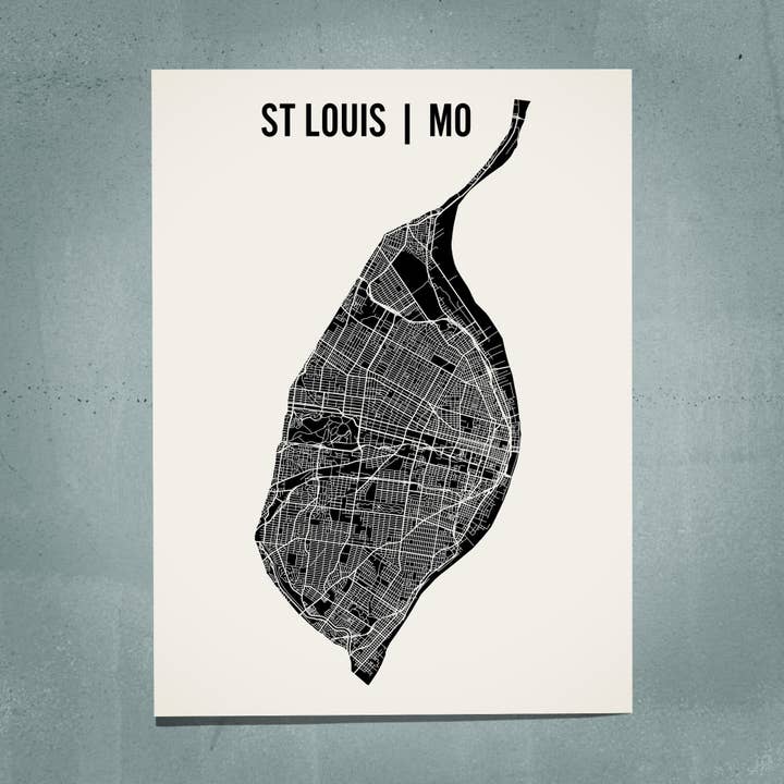 St Louis Map Art for wholesale by Mr City Printing