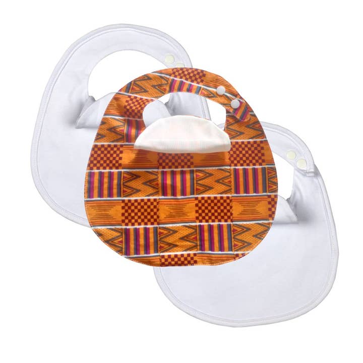 3 Pack Kente Bibeasy hagesmække for engroshandel hos BibEasy Bibs