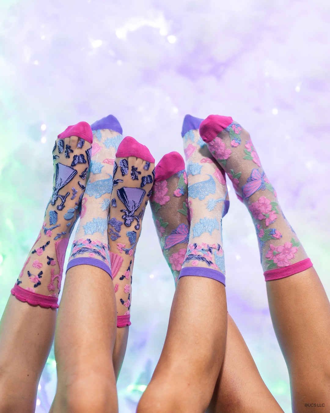 Sock Candy – Engroshandel Strømper - Dame – Wicked Gør dig klar med Glinda Shimmer Sheer Crew Sok7