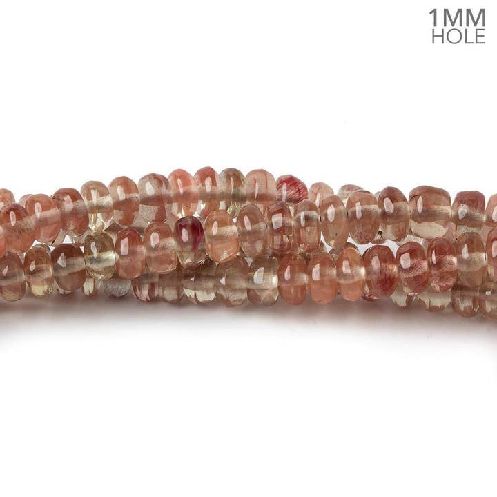 3,5-5,5 mm Andesine vanligt rondelle pärlor 18 tum 185 stycken 1mm stort hål A för wholesale av Beads of Cambay