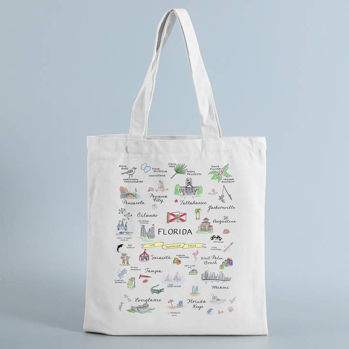 Florida Tote Bag for wholesale by The Write Occasion Calligraphy