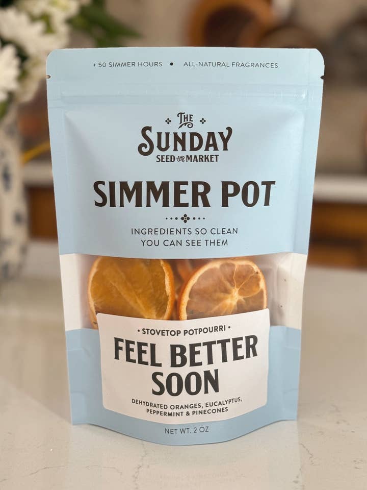 Feel Better Soon Simmer Pot | Orange Peppermint Eucalyptus for wholesale by The Sunday Seed