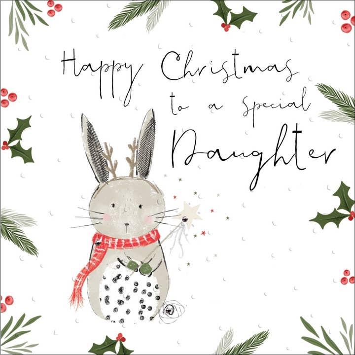 Buon Natale a una figlia speciale, saluto fatto a mano per la vendita all'ingrosso da parte di The Handcrafted Card Company