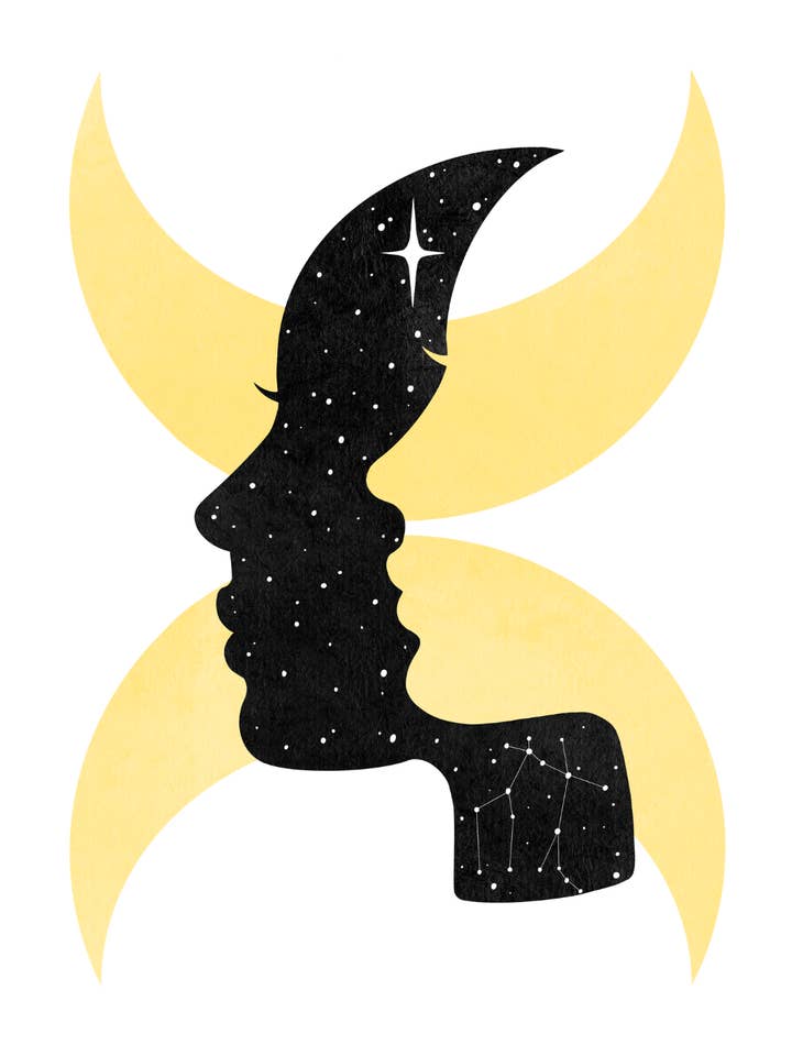 Gemini Zodiac Print for wholesale by Growing Lines