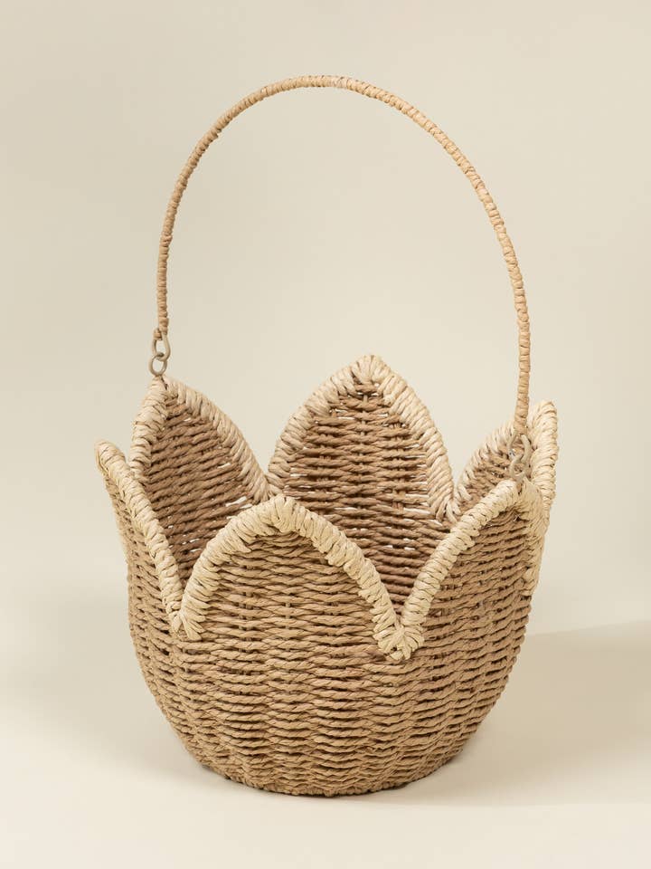 Flower-Shaped Basket – Large for wholesale by Coco Village
