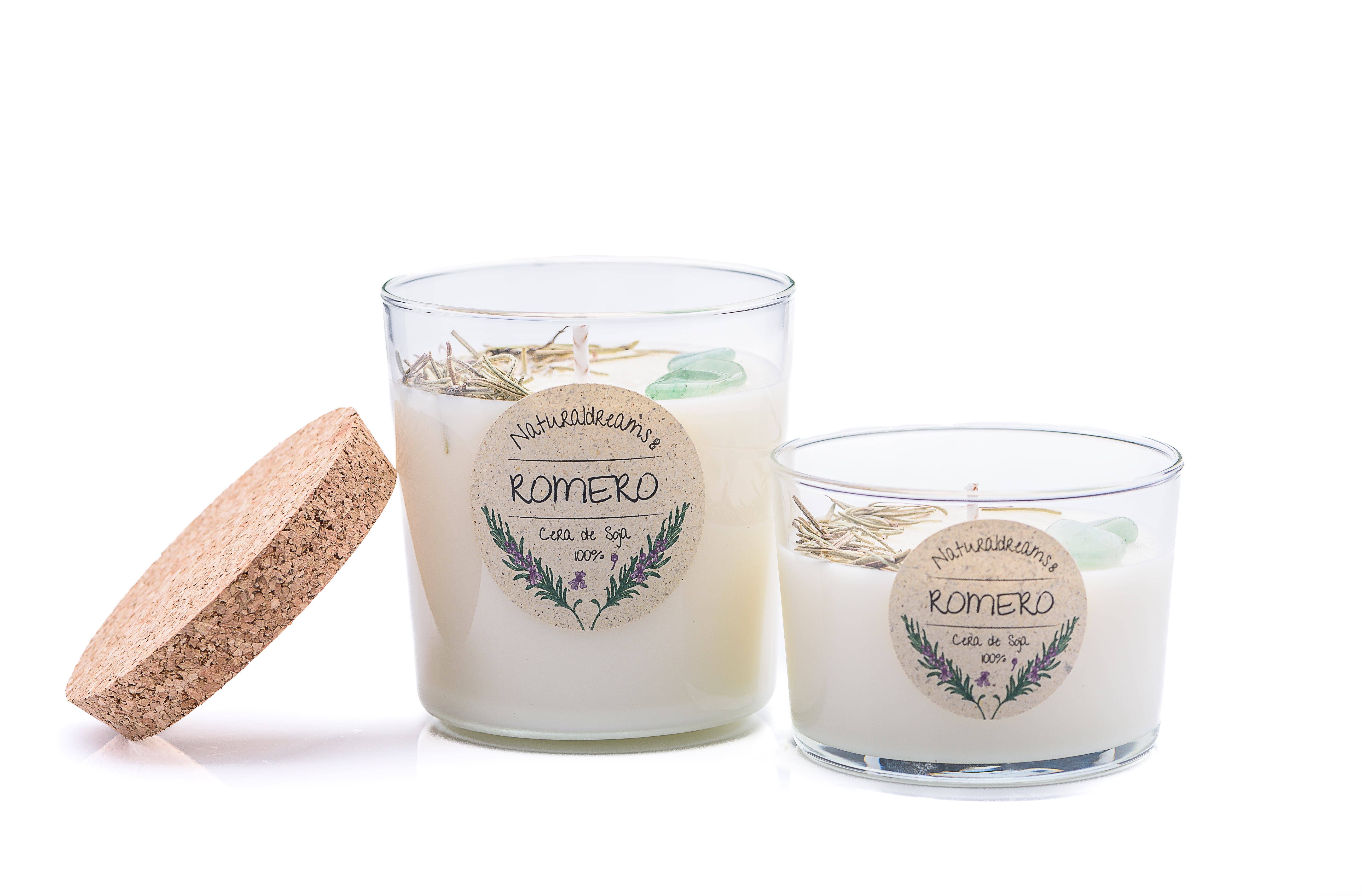 Naturaldreams8 - Vendita all'ingrosso Candela in vasetto - CANDELA IN CERA DI SOIA AL ROSMARINO