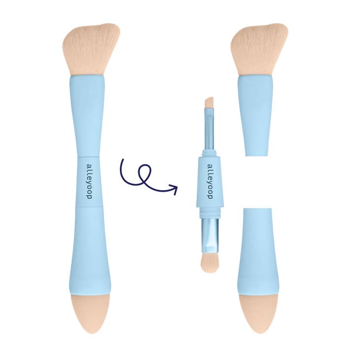 Alleyoop Makeup - Wholesale Makeup Brush Set - Multi-Tasker Starter Kit - Product, Retail Display & Testers