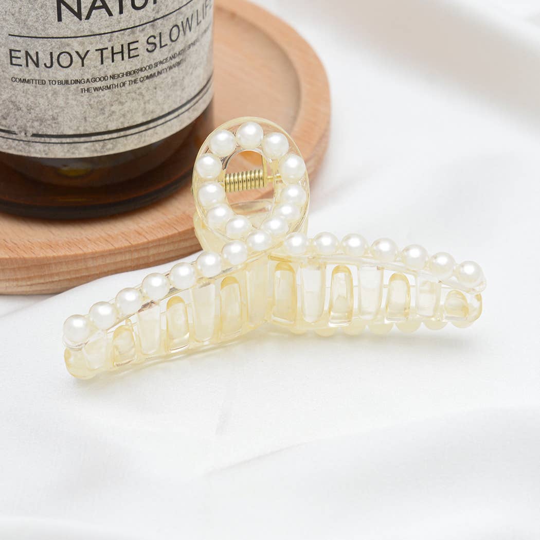 TheDivaSoap – wholesale Hair clip – Women’s – Elegant Pearl Acrylic Hair Claw Clip11