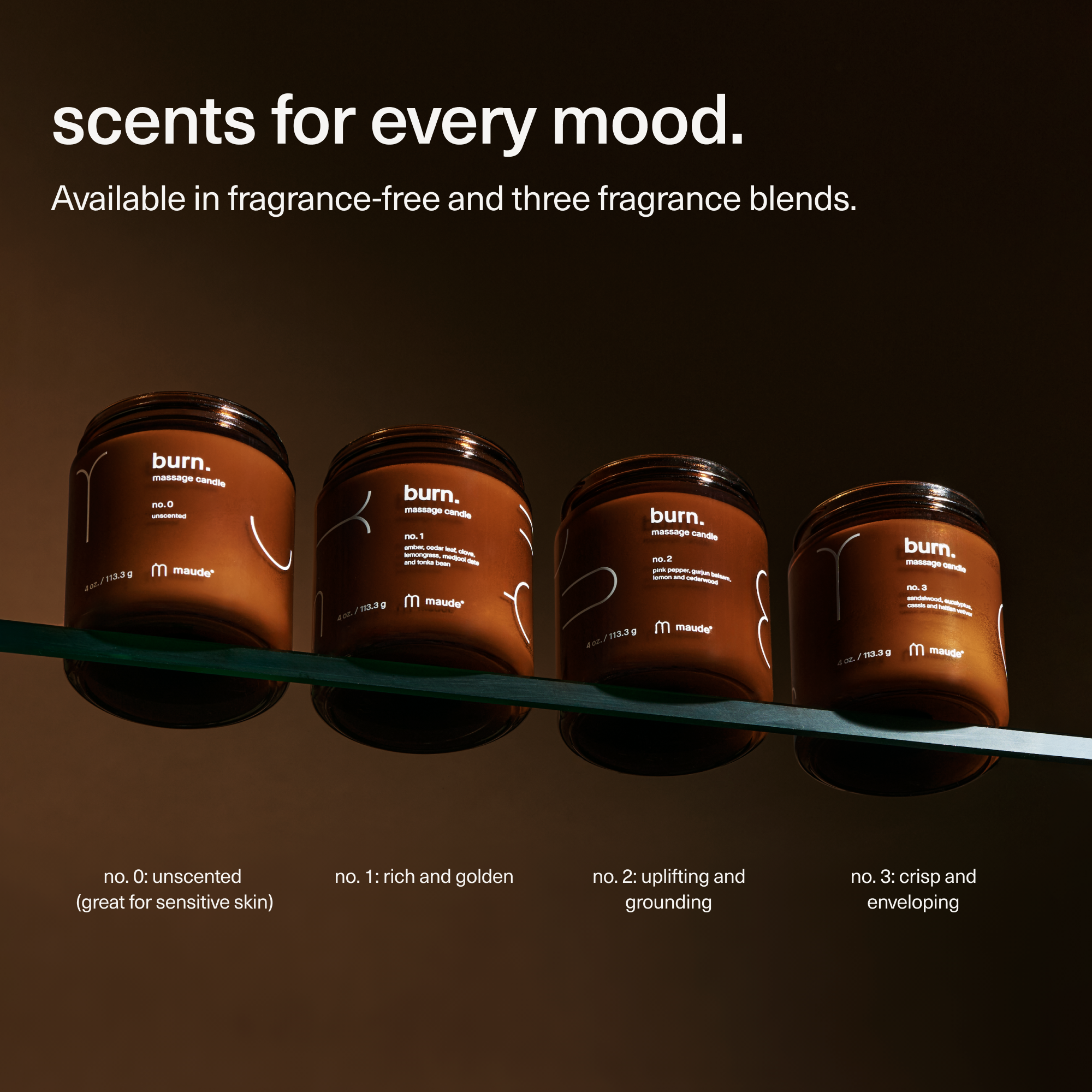 maude - Wholesale Jar/filled candle - Burn no. 3 - massage candle, eucalyptus, sandalwood, gifts.5