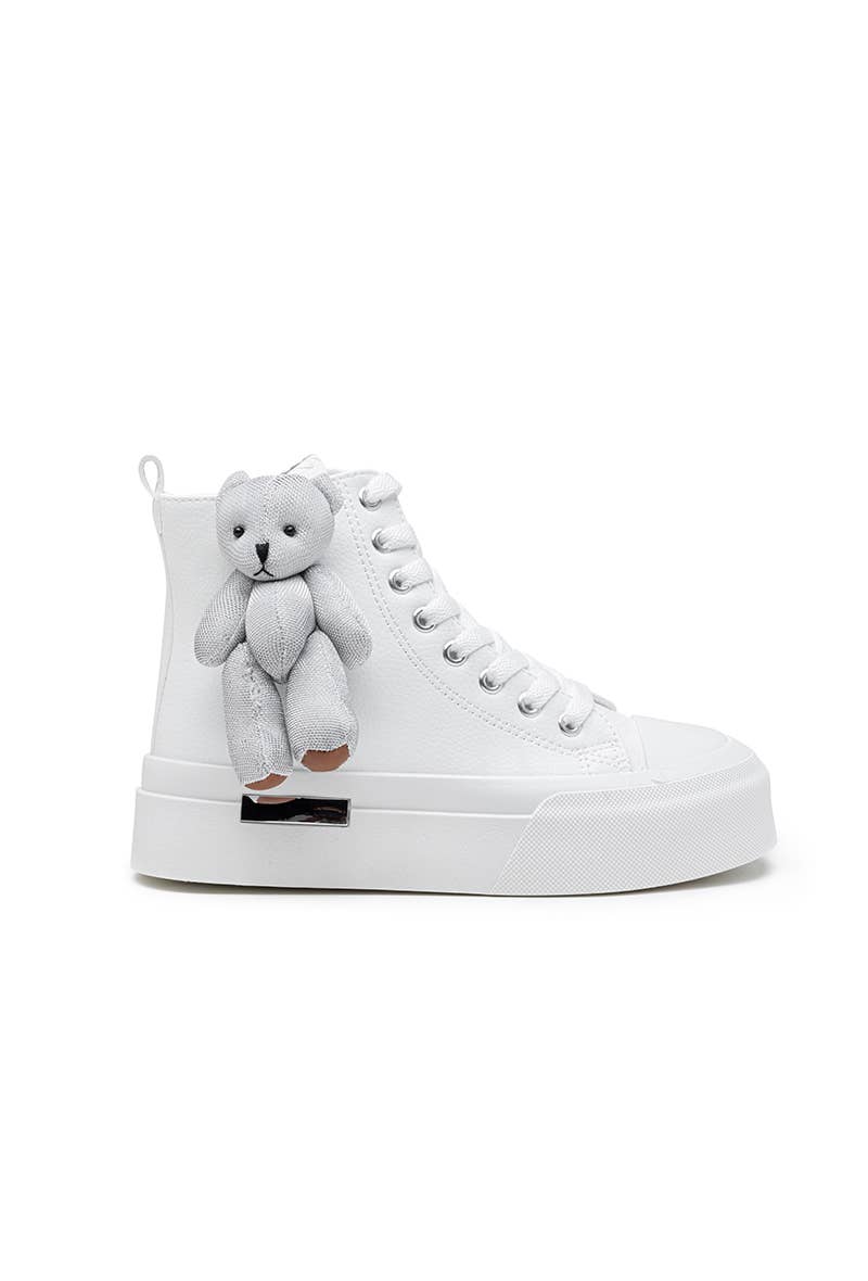 LADY GLORY – Engroshandel Lifestyle sneaker - Dame – High-top sneakers med dekorativ bamse7