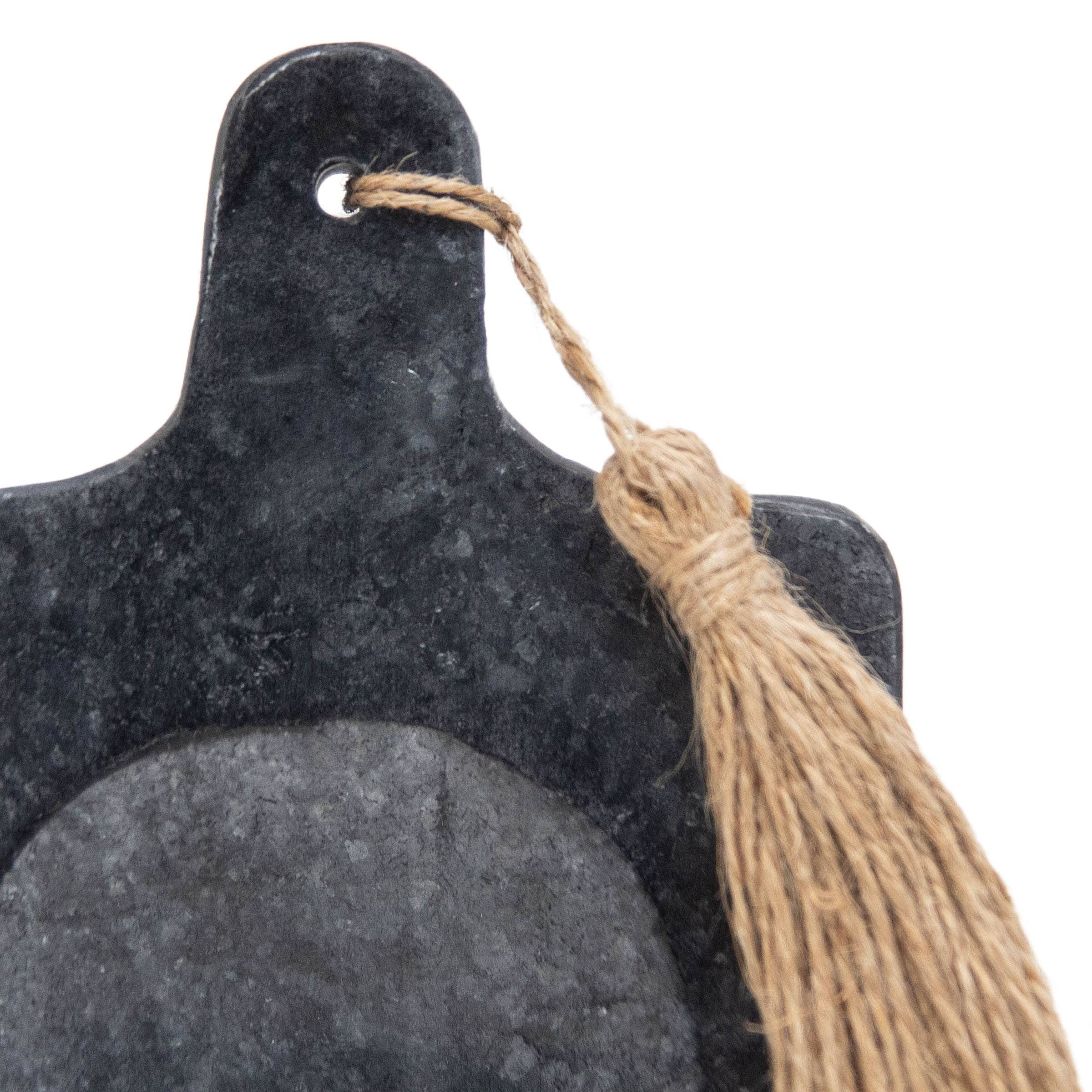 Foreside Home & Garden - Wholesale Spoon Rest - Keith Black Marble Paddle Spoon Rest with Jute Tassel2