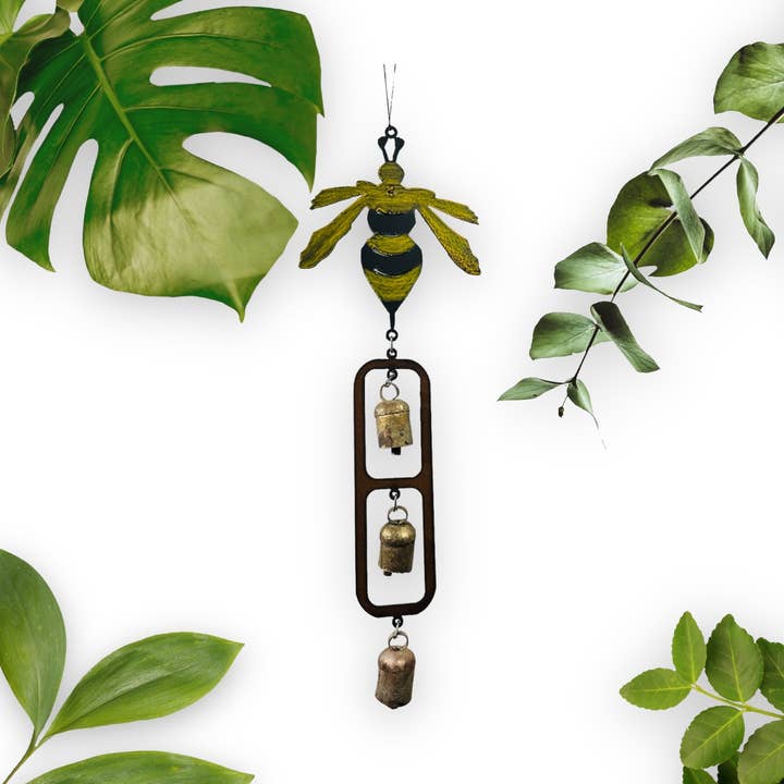 Bee wind chime garden nana bells sød gave terrasse humlebi for engroshandel hos Whimsies