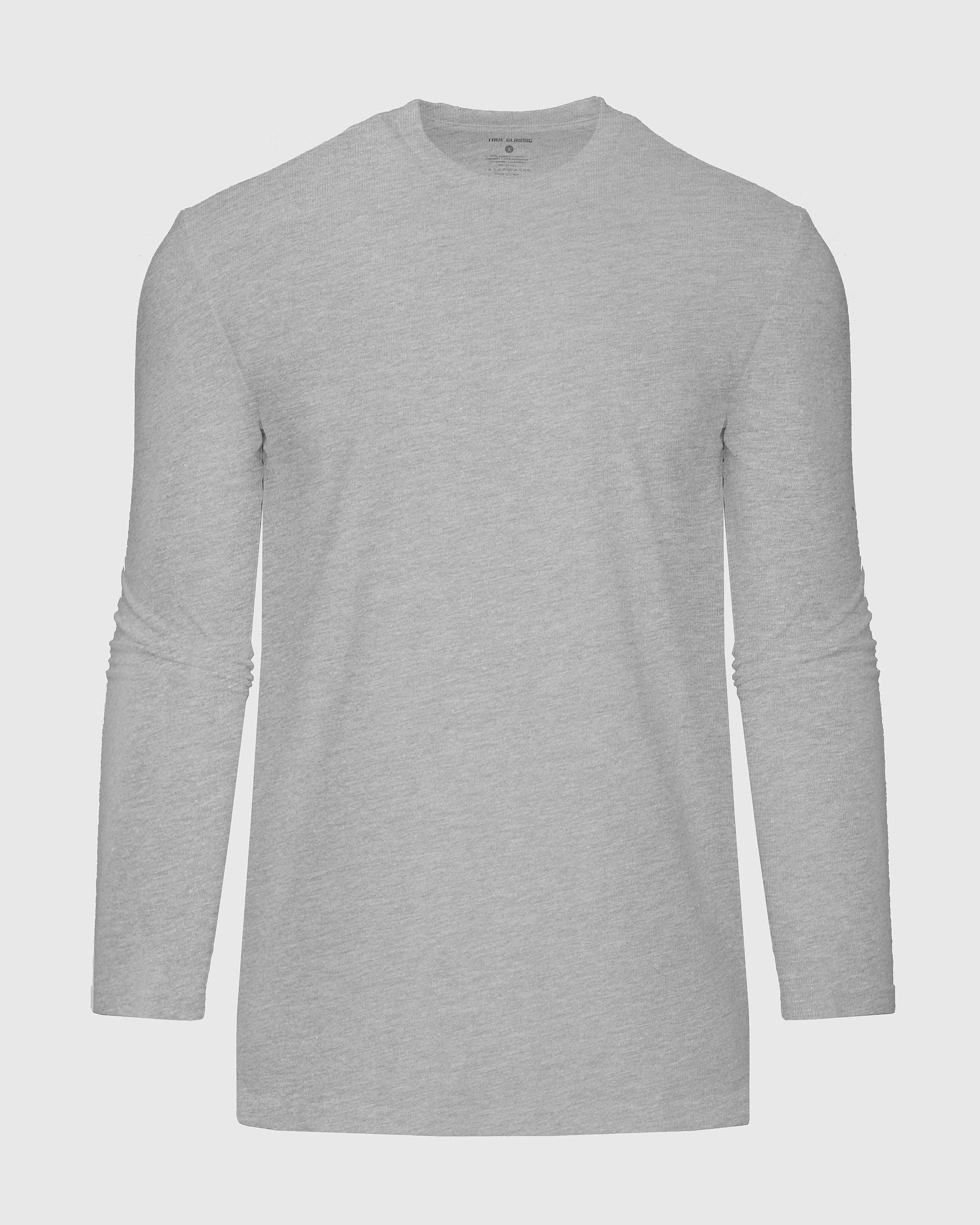 True Classic - Wholesale T-Shirt - Men's - Heather Gray Tall Long Sleeve T-Shirt1