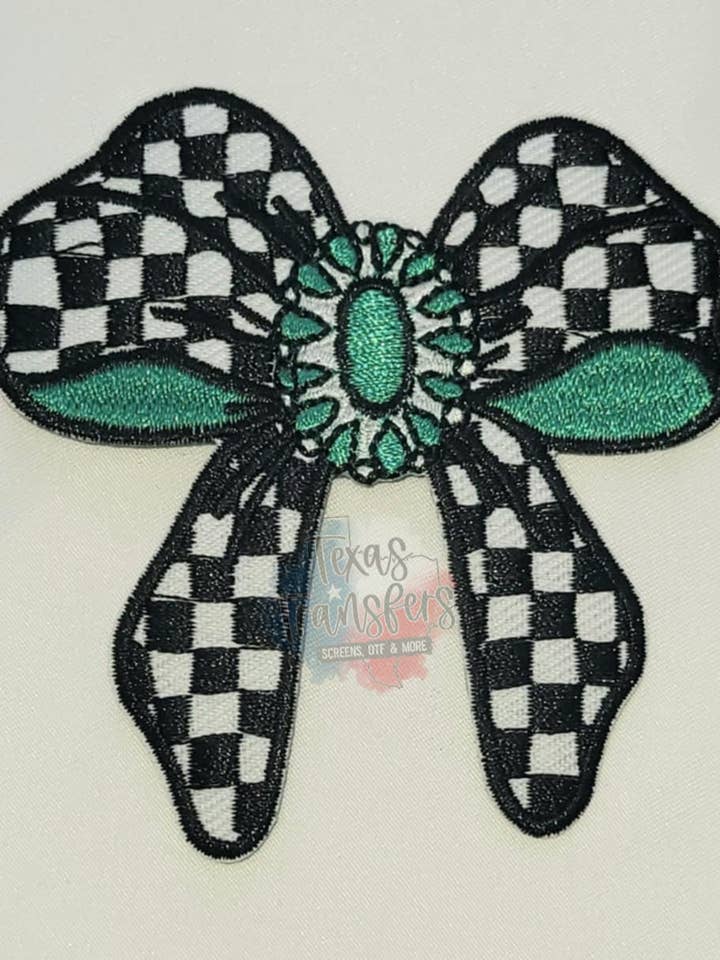 Squash Blossom Bow Iron-On Patch for wholesale by Texas Transfers