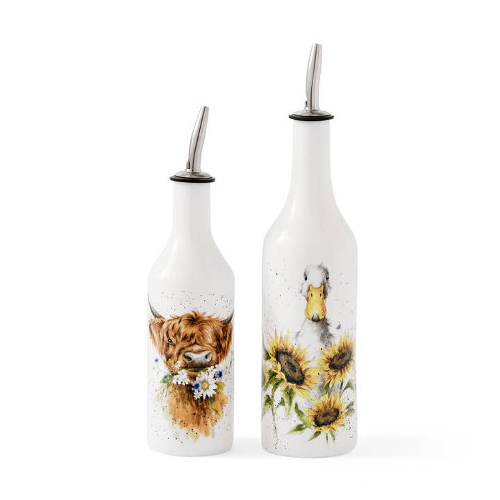 Wrendale Oil & Vinegar Set (cow & duck) for wholesale by Portmeirion, Spode, Pimpernel, Nacthmann, Wrendale Designs