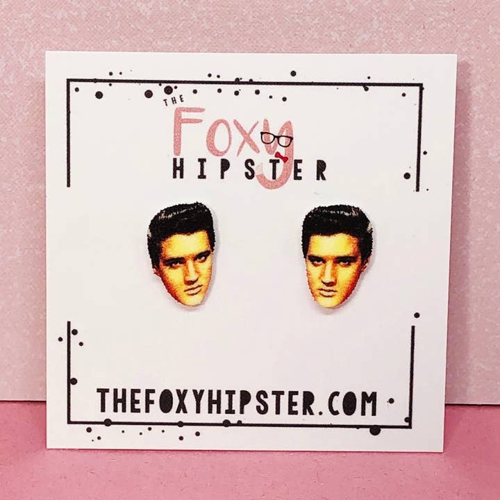 Boucles d'oreilles Elvis Stud pour la vente par The Foxy Hipster