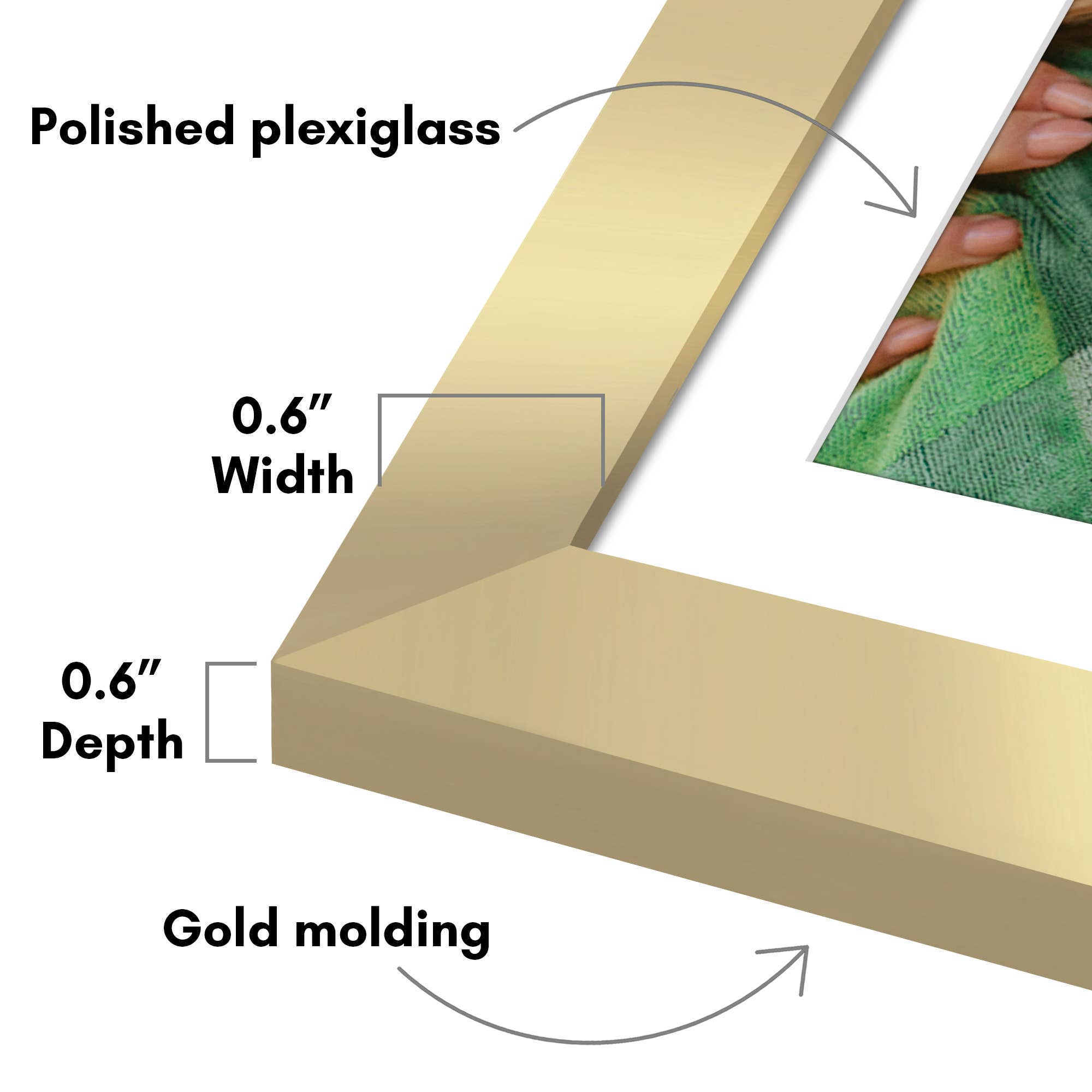 Americanflat - Wholesale Picture Frame - Americanflat 5 Pack Picture Frames With Mat Plexiglass Cover22