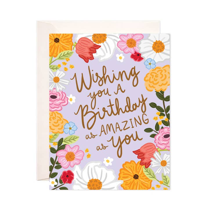 Amazing Birthday Greeting Card - Floral Birthday Card for wholesale by Bloomwolf Studio