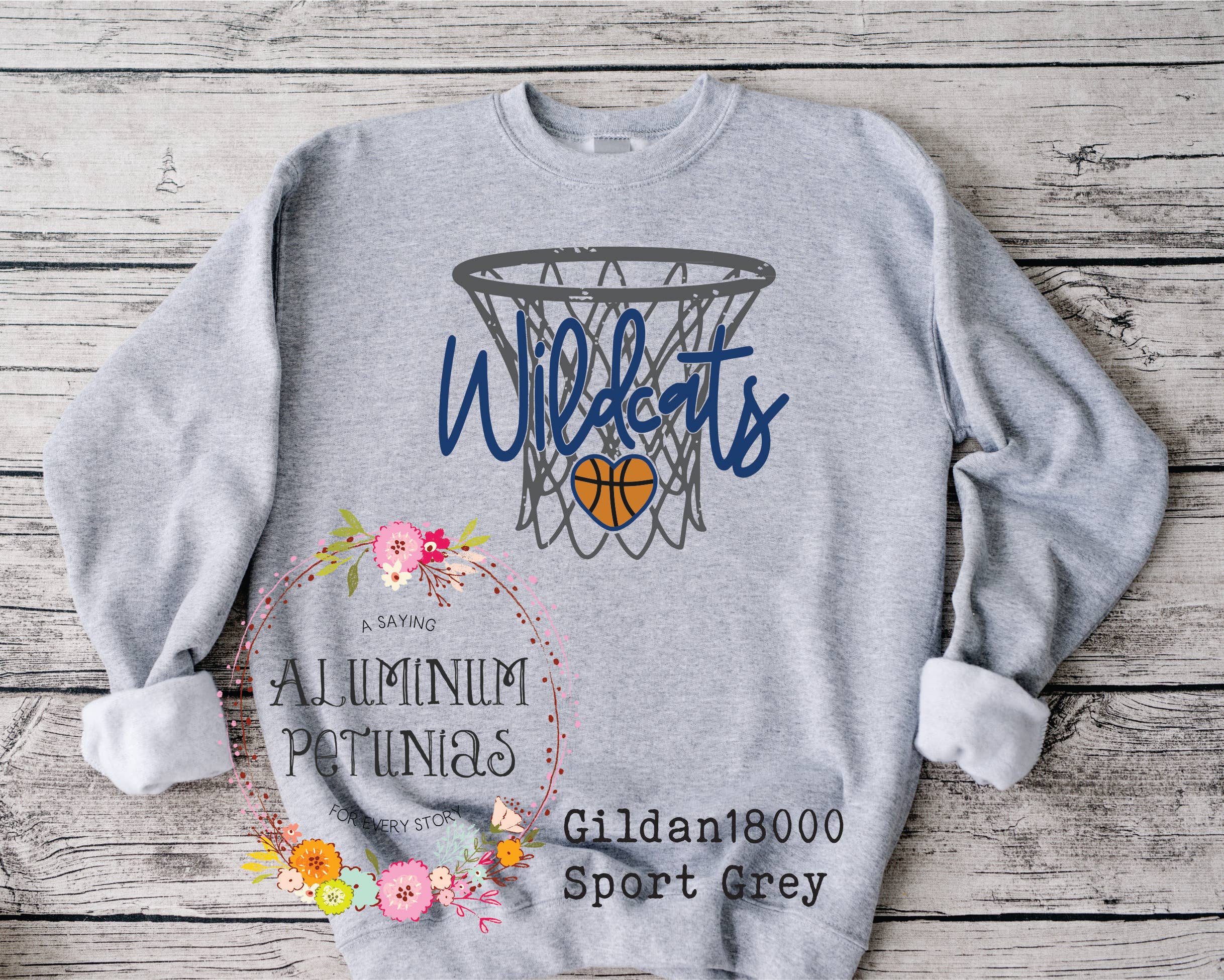 Aluminum Petunias - Wholesale Graphic Sweatshirt - Women's - Wildcats Kentucky Basketball Sweatshirt1