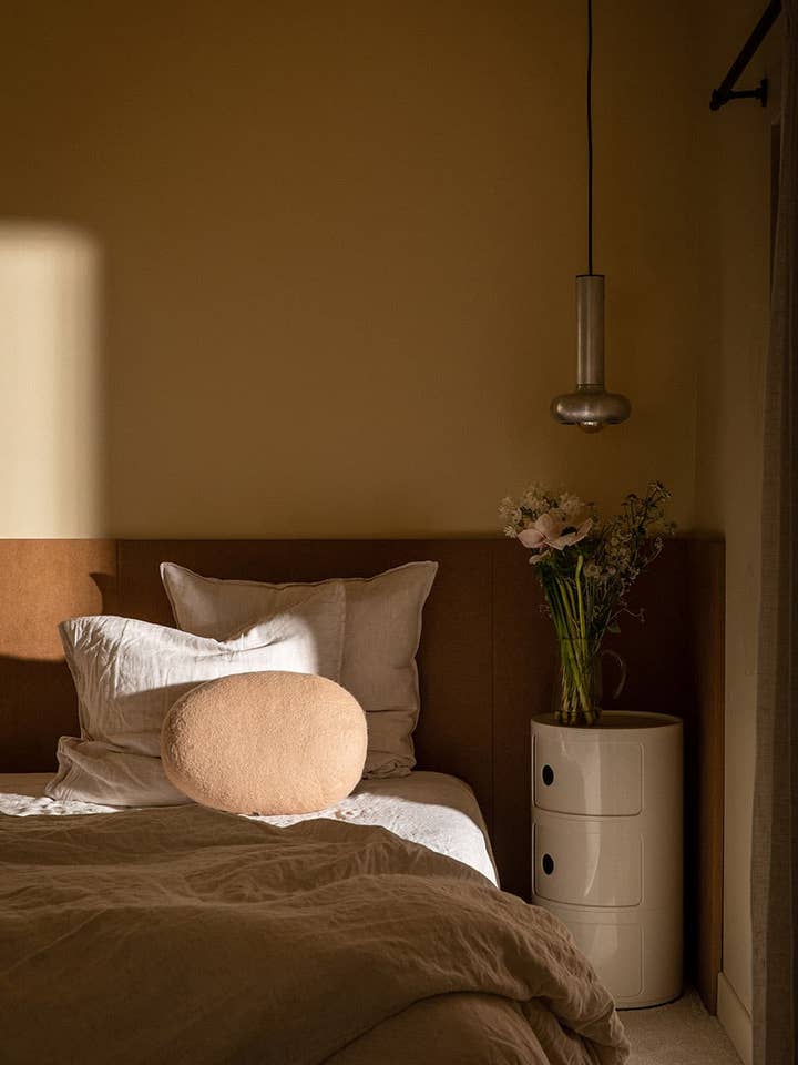 Felt Pebble Cushion Chakati Oval for wholesale by MUSKHANE