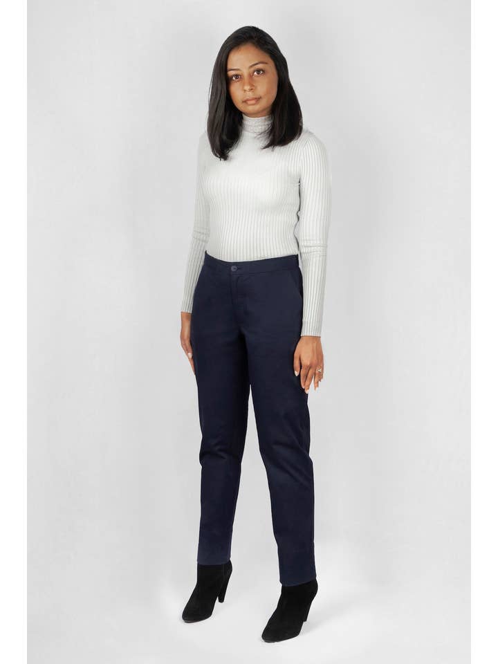 Blue The Flex Waist Pant - Navy for wholesale on Faire