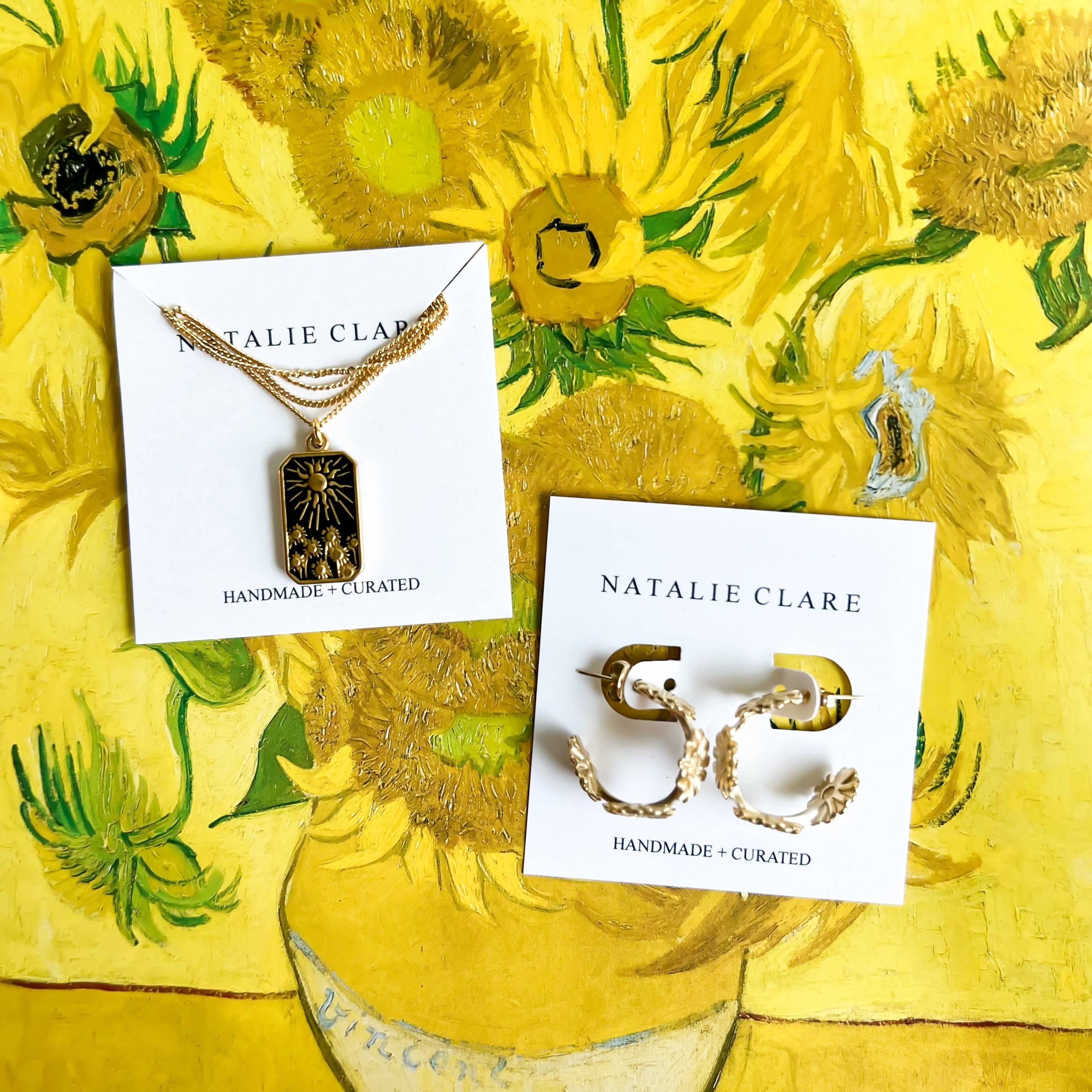 Natalie Clare Collections - Wholesale Pendant/Charm Necklace - Van Gogh Sunflower Necklace3