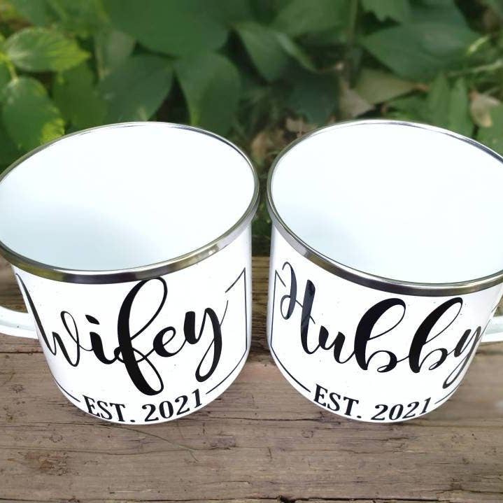 Superior Sweet Water - Wholesale Coffee Mug - Hubby and Wifey Mugs, Mug Set, Newlywed Gift, Personalized Wedding Gift, Bridal Shower Gift, Anniversary Gift, Couples Gift