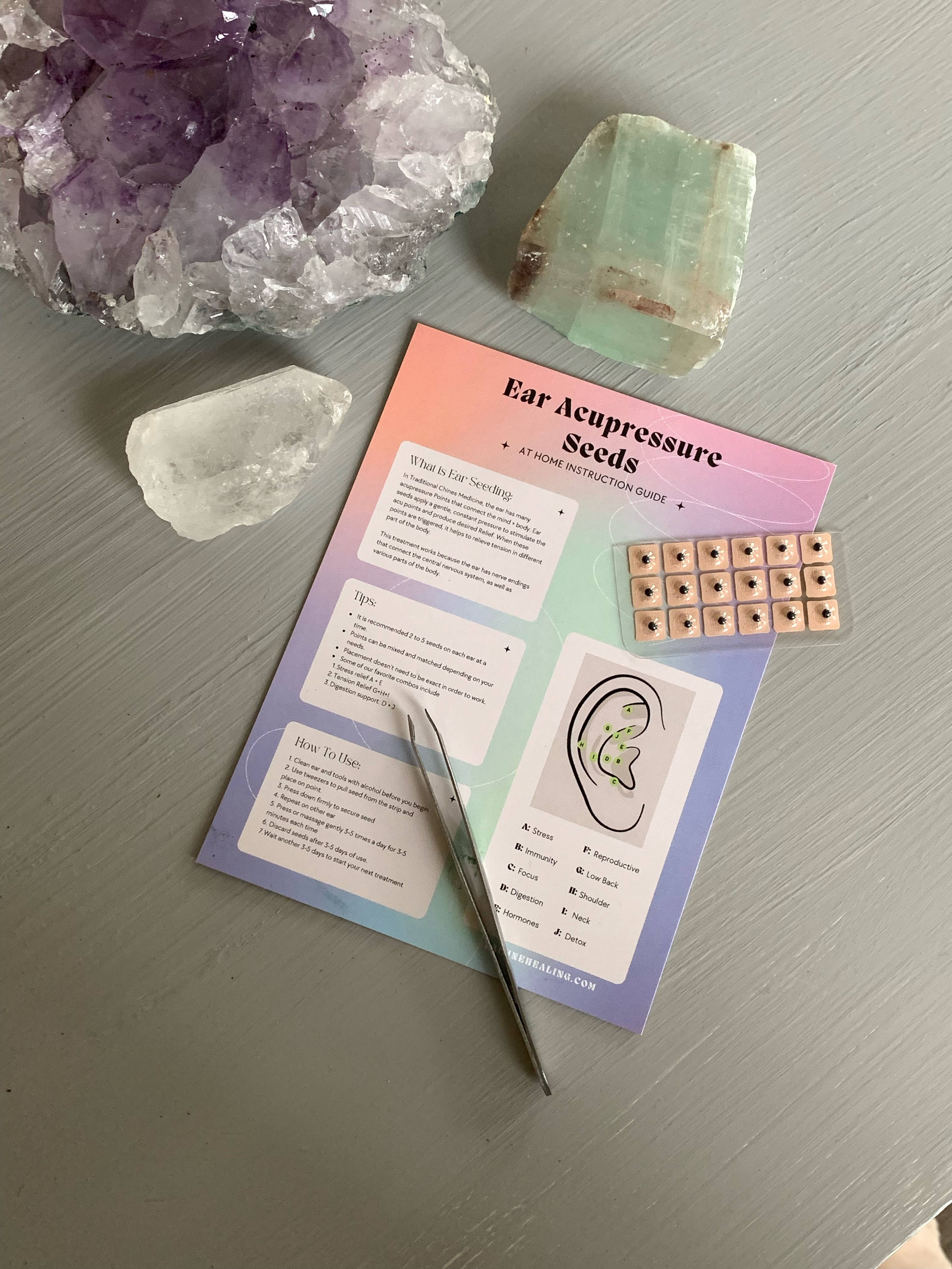 La Lune Healing - Venta al por mayor Materiales de acupuntura - Kit de acupresión en casa para semillas de oreja 18 piezas3