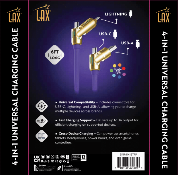 LAX Gadgets - Wholesale Charging Cable - Universal Charging Cables For iphone, Android Devices39