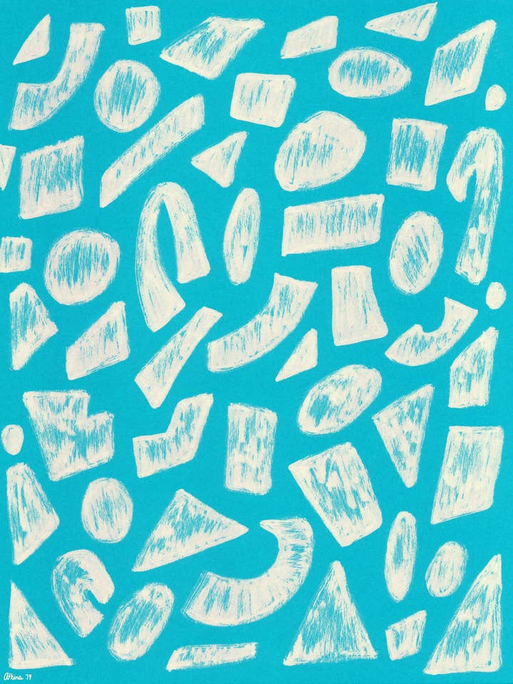 Formes modernes du milieu du siècle pour la vente par Amanda Laurel Atkins Art + Illustration