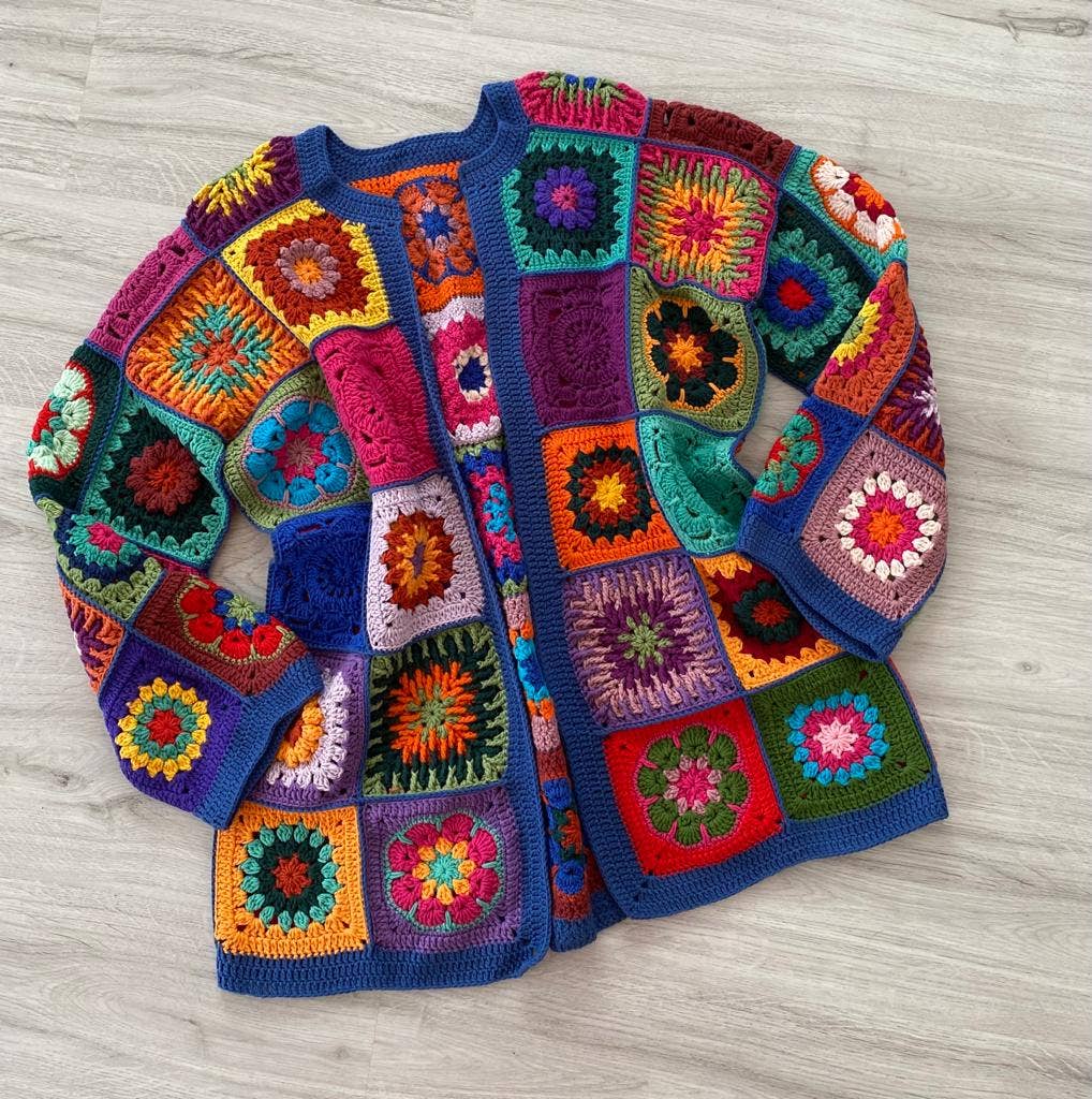 Design company-Fatma Balkir - Wholesale Cardigan - Women's - Crochet Autumn Jacket for Womens, Afghan Cardigan2